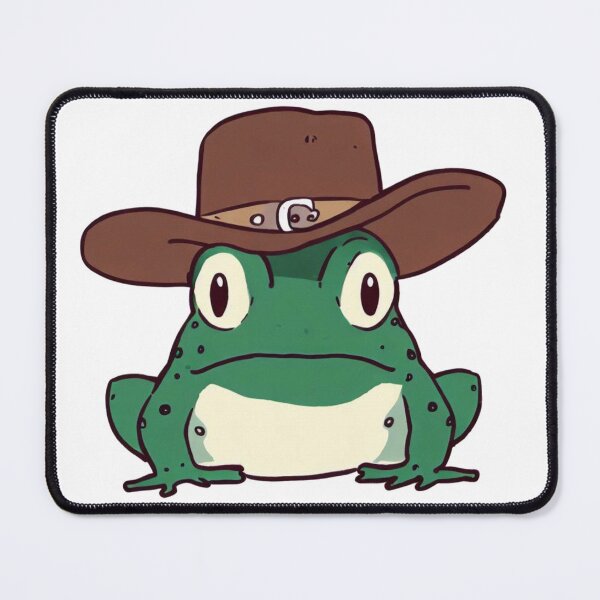 Item preview, Western boss frog, frog with cowboy hat designed and sold by Zoostickery.