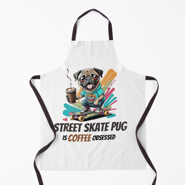 Item preview, Funny Pug Life Sayings Dog Skaterboarding Coffee Obsessed Skater Time Quotes designed and sold by Sshmorr.