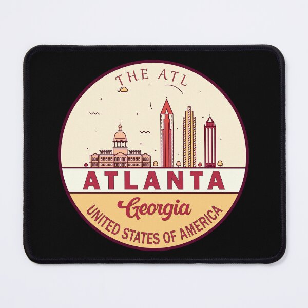 Item preview, Atlanta Georgia City Skyline Emblem designed and sold by KrisSidDesigns.