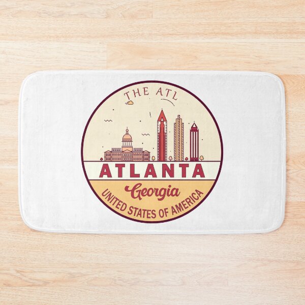 Item preview, Atlanta Georgia City Skyline Emblem designed and sold by KrisSidDesigns.