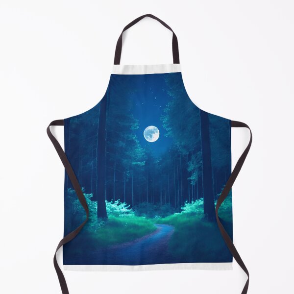 Item preview, Moonlit Forest Landscapes With a Silvery Glow Cast by the Moonlight Filtering Through the Trees, Ai Generated Art designed and sold by AiGens.