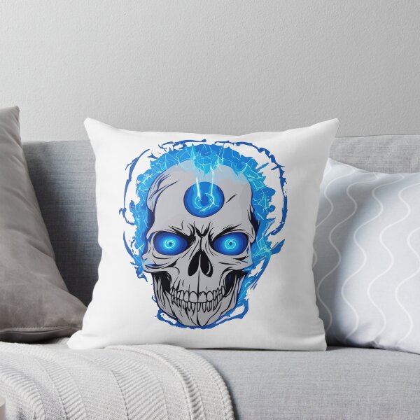 Item preview, blue electric skull  designed and sold by jkrphoto.