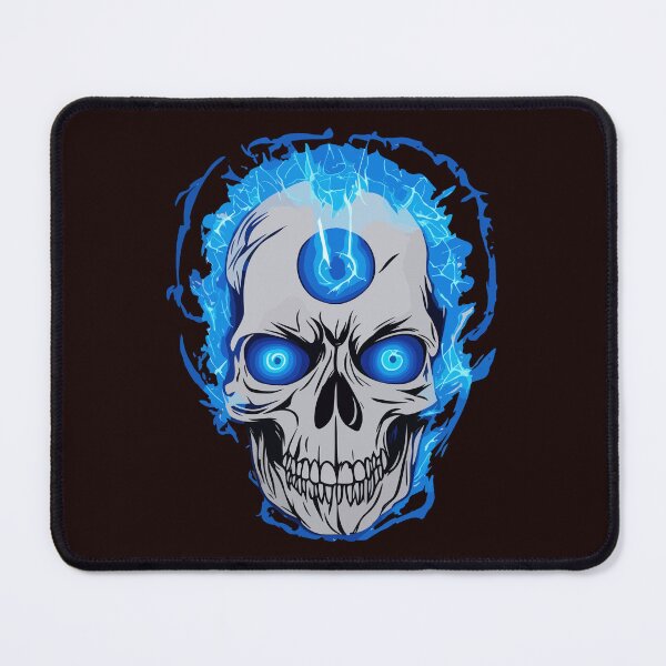 Item preview, blue electric skull  designed and sold by jkrphoto.