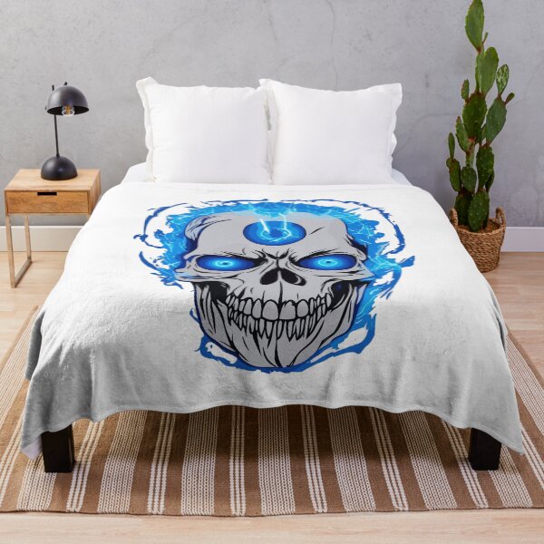 Item preview, blue electric skull  designed and sold by jkrphoto.