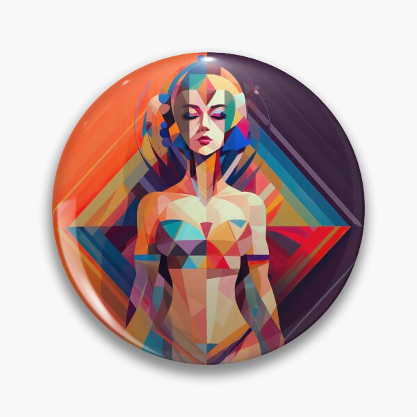 Item preview, Harmony in Diversity: Abstract Geometric Woman Avatar designed and sold by EVA4designs.