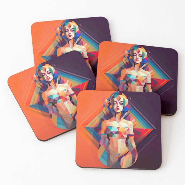 Item preview, Harmony in Diversity: Abstract Geometric Woman Avatar designed and sold by EVA4designs.