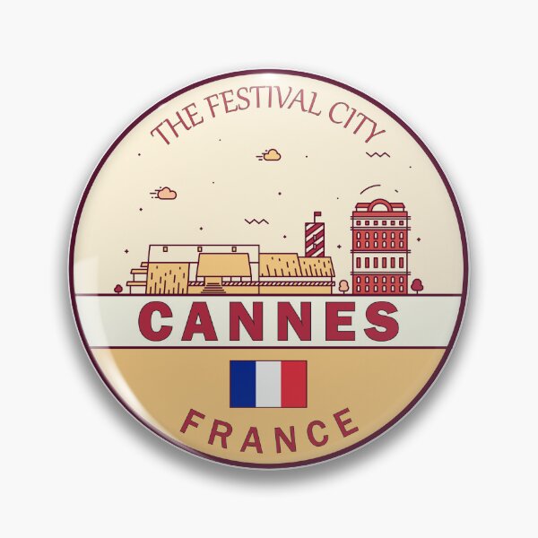 Item preview, Cannes France City Skyline Emblem designed and sold by KrisSidDesigns.