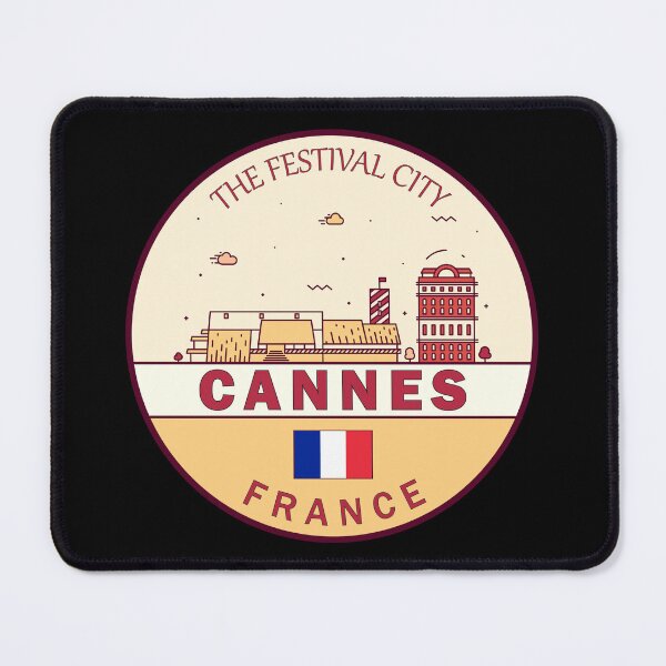 Item preview, Cannes France City Skyline Emblem designed and sold by KrisSidDesigns.