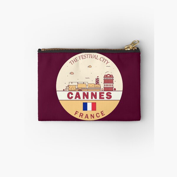 Item preview, Cannes France City Skyline Emblem designed and sold by KrisSidDesigns.