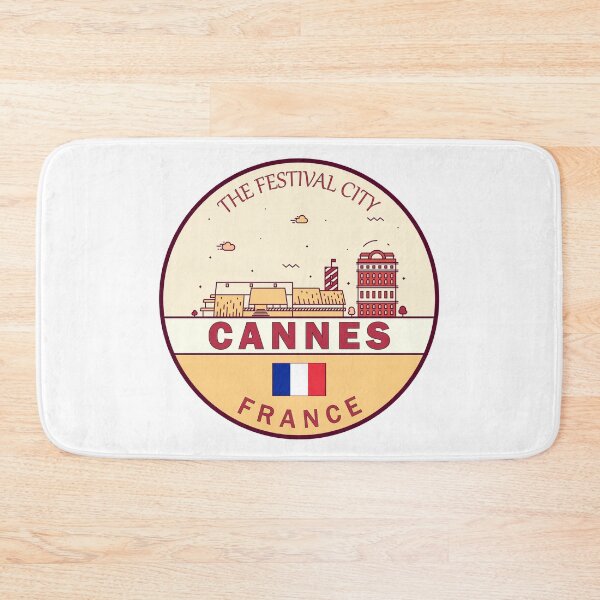 Item preview, Cannes France City Skyline Emblem designed and sold by KrisSidDesigns.