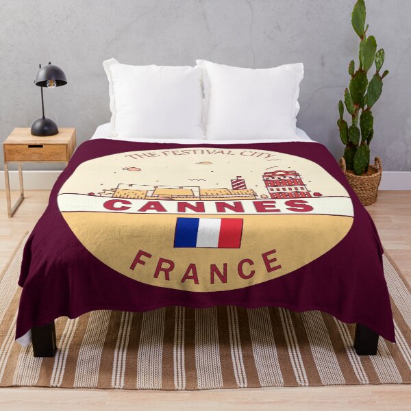 Item preview, Cannes France City Skyline Emblem designed and sold by KrisSidDesigns.