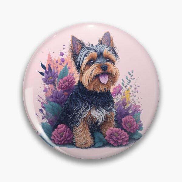 Item preview, Yorkshire Terrier Dog by Flowers designed and sold by shokA Design.