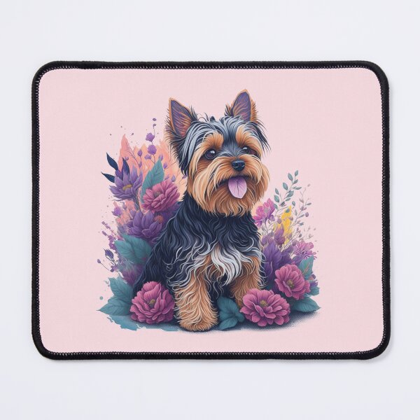 Item preview, Yorkshire Terrier Dog by Flowers designed and sold by shokA Design.