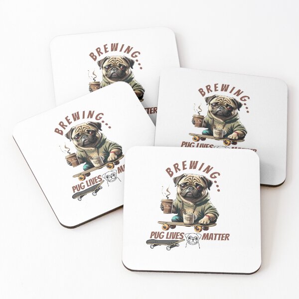 Item preview, Pug Lives Matter Funny Pug Life Sayings Dog Skaterboarding Coffee Obsessed Skater Time Quotes designed and sold by Sshmorr.