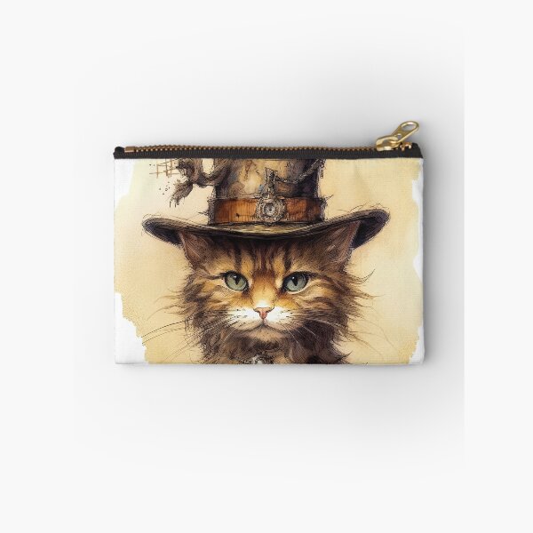 Item preview, Cat wearing hat,yellow color,abstract,cartoon designed and sold by Hermossa-Art.
