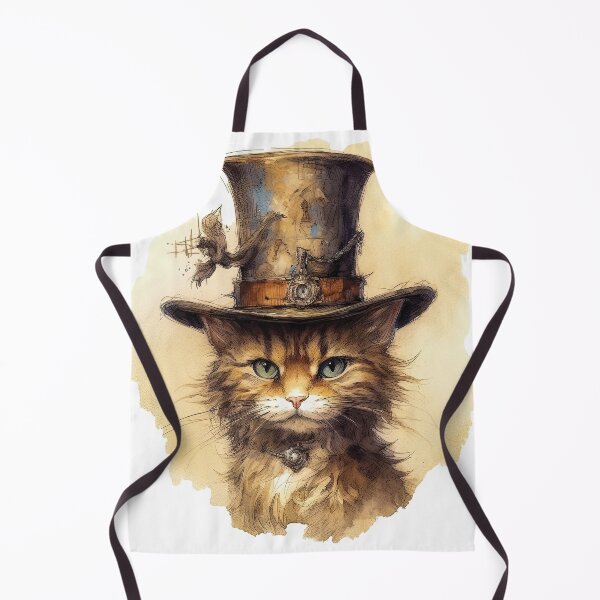 Item preview, Cat wearing hat,yellow color,abstract,cartoon designed and sold by Hermossa-Art.