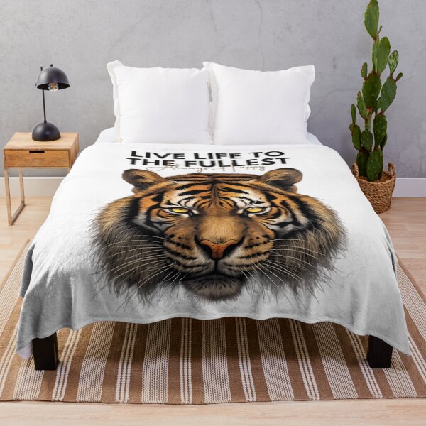 Item preview, Tiger Head : Live Life to the Fullest : Always Happy designed and sold by MTJ-Mushrooms.