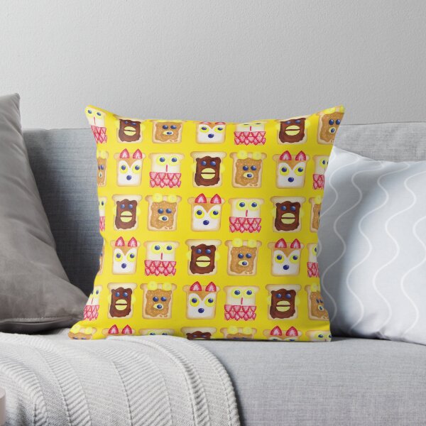Cute Toast Throw Pillow