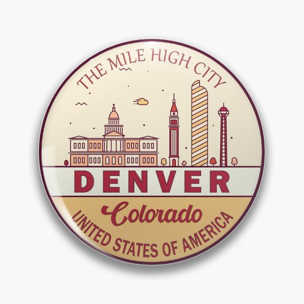Item preview, Denver Colorado City Skyline Emblem designed and sold by KrisSidDesigns.