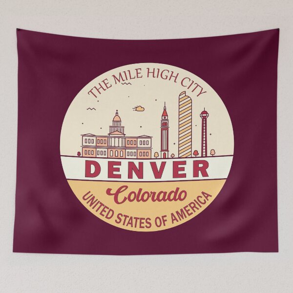 Item preview, Denver Colorado City Skyline Emblem designed and sold by KrisSidDesigns.