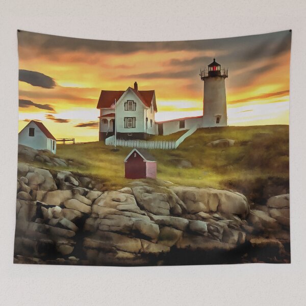 Item preview, Nubble Lighthouse - Painting designed and sold by cmphotographs.