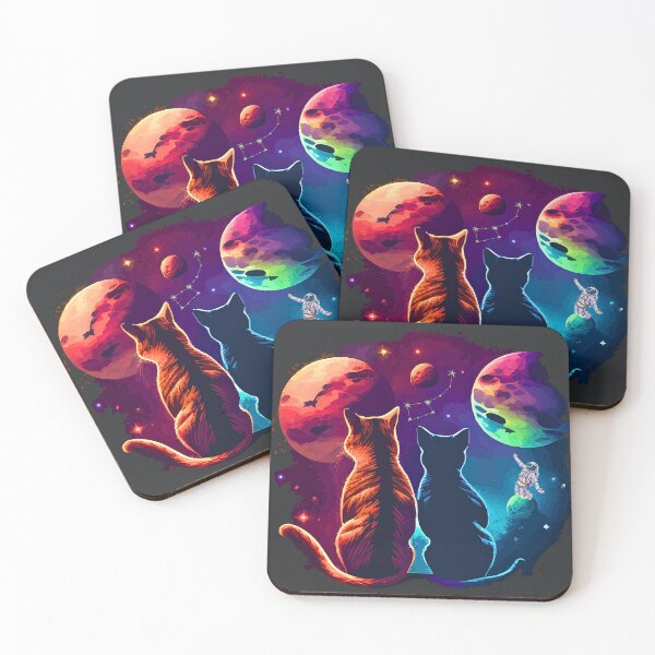 Item preview, Cats looking at space designed and sold by SushiAnn.