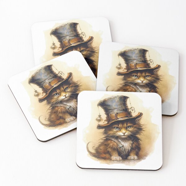Item preview, Copy of Cat wearing hat,yellow color,abstract,cartoon designed and sold by Hermossa-Art.
