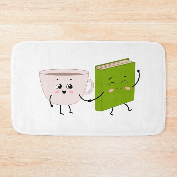 Item preview, Cute happy characters - cup of tea and book. Best friends forever designed and sold by Viktoriia.