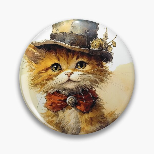 Item preview,  Cat wearing hat,yellow color,abstract,cartoon designed and sold by Hermossa-Art.