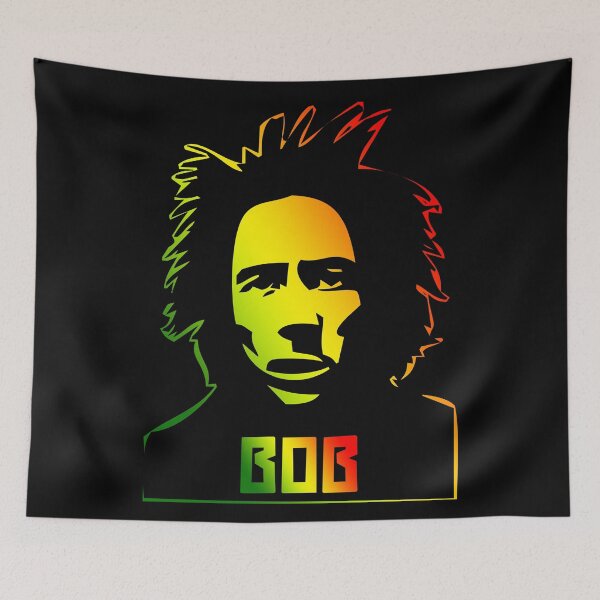 Item preview, BOB Reggae The Rastafarian colors silhouette stencil minimal art designed and sold by 442workshop.
