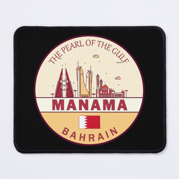 Item preview, Manama Bahrain City Skyline Emblem designed and sold by KrisSidDesigns.
