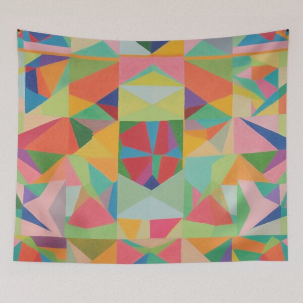 Item preview, Colorful abstract background pettern Color decorative element Geometric pop art designed and sold by PinkPinkArts.