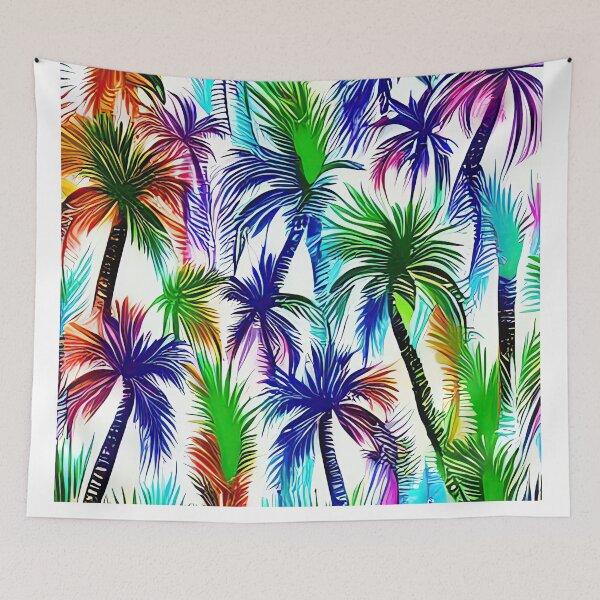 Item preview, Tropical Palm Trees AI Art Print, Modern Home Decor, Abstract Art, Boho Botanical Art designed and sold by casaai.
