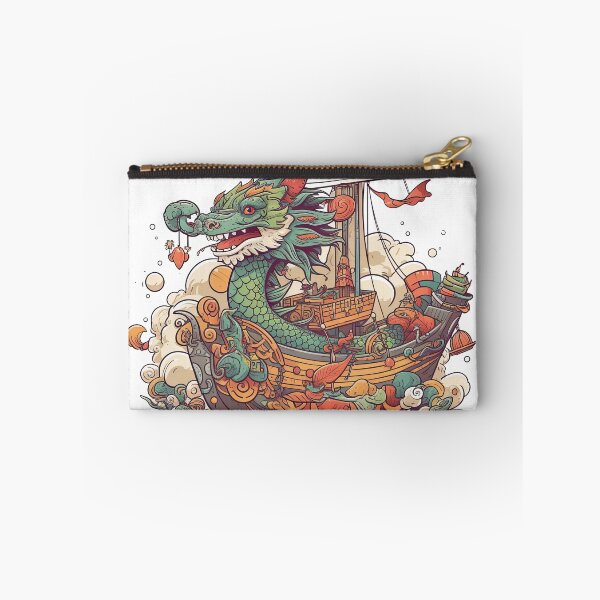 Item preview, Dragon Angler’s Bearded Boat Fishing Adventure: Experience Aquatic Serenity and Reel in Your New Catch! designed and sold by DooodleGod.
