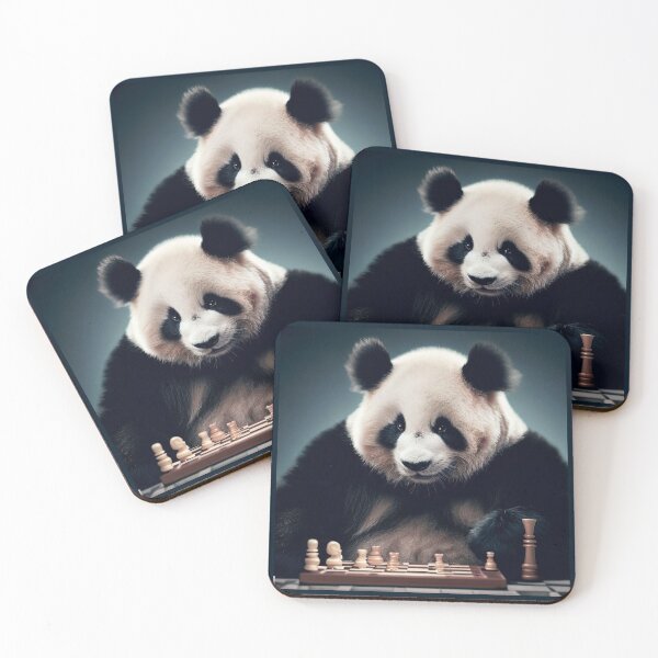 Item preview, Panda playing chess designed and sold by SKELPA.