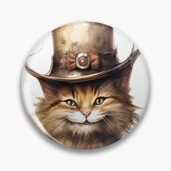 Item preview,  Cat wearing hat,yellow color,abstract,cartoon designed and sold by Hermossa-Art.