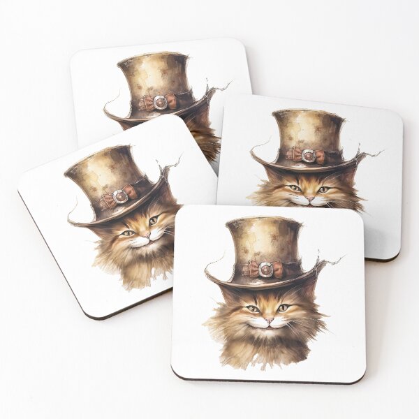 Item preview,  Cat wearing hat,yellow color,abstract,cartoon designed and sold by Hermossa-Art.