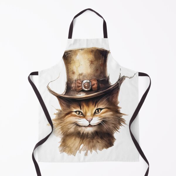 Item preview, Cat wearing hat,yellow color,abstract,cartoon designed and sold by Hermossa-Art.