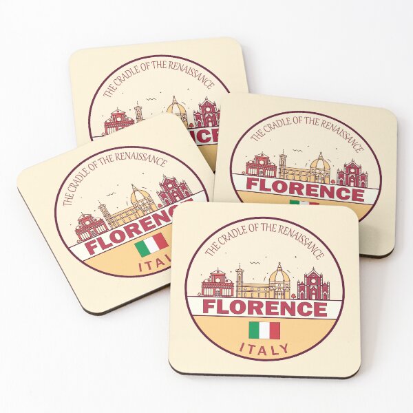 Item preview, Florence Italy City Skyline Emblem designed and sold by KrisSidDesigns.
