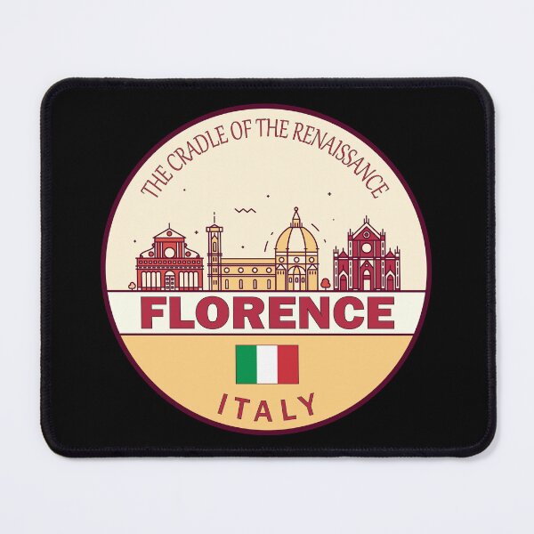 Item preview, Florence Italy City Skyline Emblem designed and sold by KrisSidDesigns.