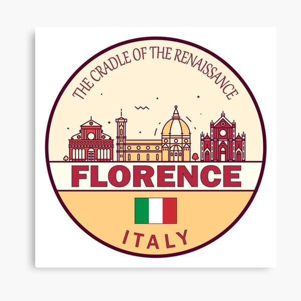 Item preview, Florence Italy City Skyline Emblem designed and sold by KrisSidDesigns.