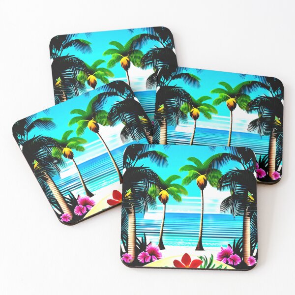 Item preview, Palm tree landscape designed and sold by MatrixTattoo.