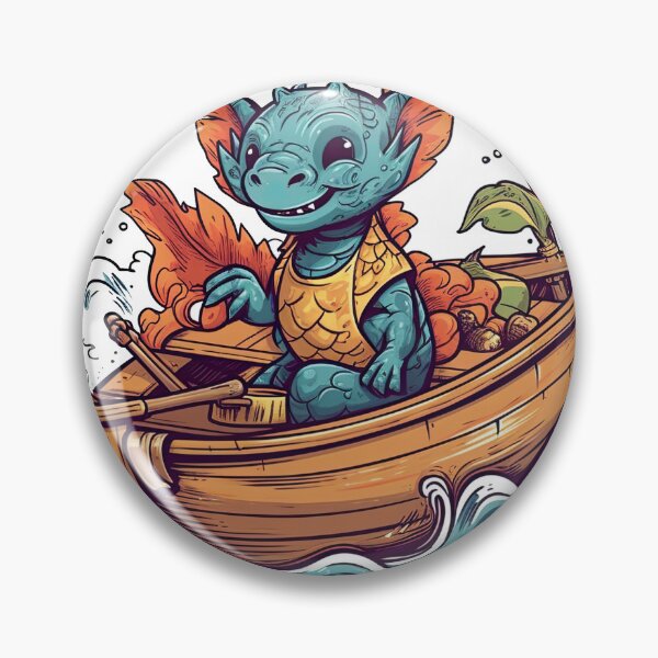 Item preview, Dragon Fishing Gear: Relax on a Peaceful Boat Expedition with Our Bearded Captain for Calm Angling. designed and sold by DooodleGod.