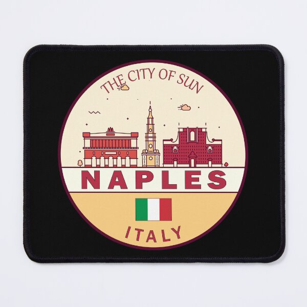 Item preview, Naples Italy City Skyline Emblem designed and sold by KrisSidDesigns.