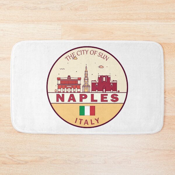 Item preview, Naples Italy City Skyline Emblem designed and sold by KrisSidDesigns.