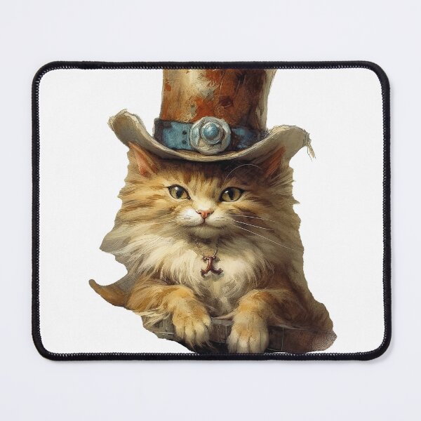 Item preview, Cat wearing hat,yellow color,abstract,cartoon designed and sold by Hermossa-Art.