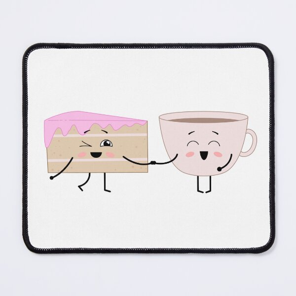 Item preview, Cute happy characters - cup of tea and piece of cake. Best friends forever designed and sold by Viktoriia.