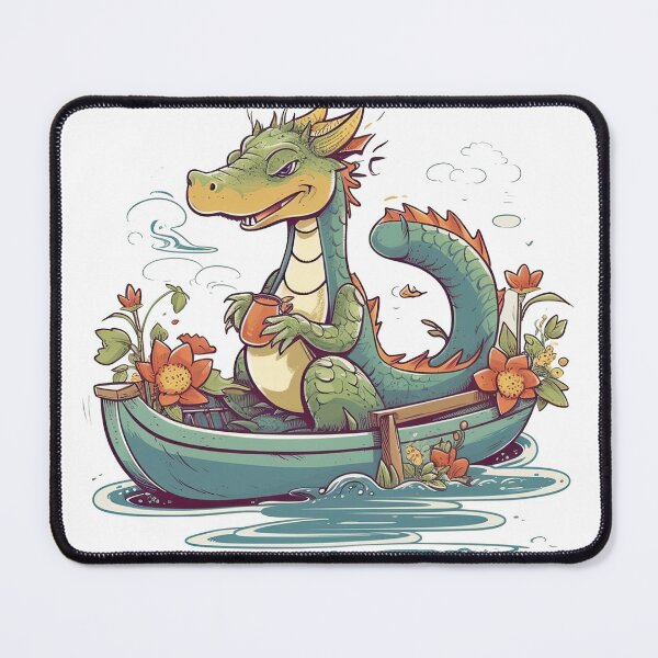 Item preview, Dragon Fishing Adventures - Serene Boat Trips for Hobbyists and Anglers Alike designed and sold by DooodleGod.