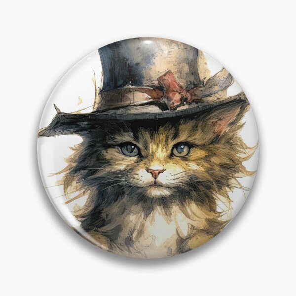 Item preview, Cat wearing hat,yellow color,abstract,cartoon designed and sold by Hermossa-Art.