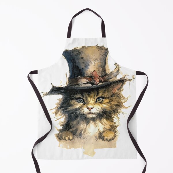 Item preview, Cat wearing hat,yellow color,abstract,cartoon designed and sold by Hermossa-Art.